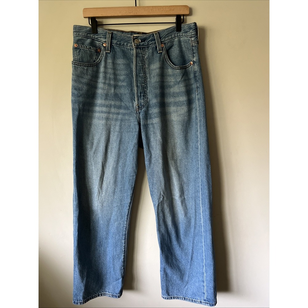 Levis Ribcage Straight Ankle Jeans Womens Button Fly Size 32